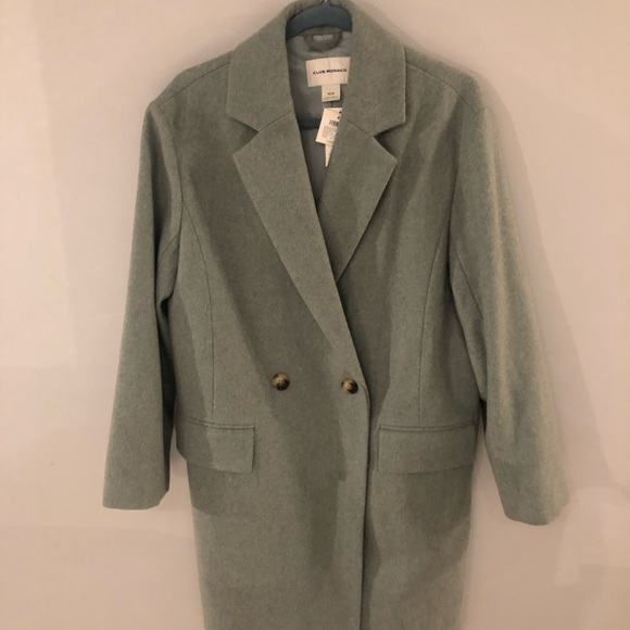Club Monaco Wool Coat Blue/Green - Picture 9 of 9